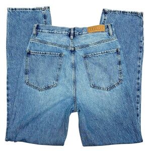 PacSun Dad Distressed Jeans Button-fly Wide Leg Size 27